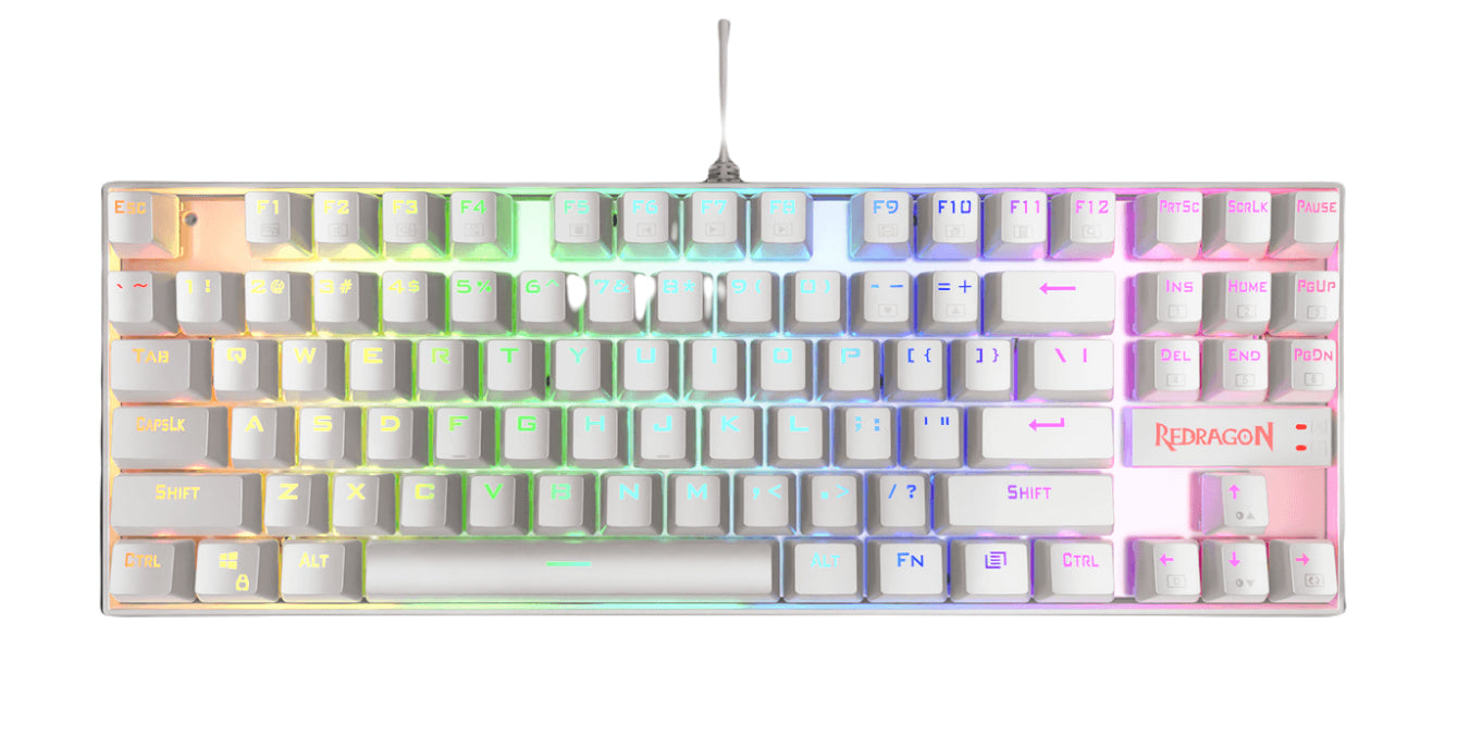 Teclado Mecánico Redragon Kumara White RGB - Español, Blanco, RGB Teclado Mecánico Redragon Kumara White RGB - Español, Blanco, RGB